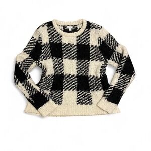 Cozycore‎ Wool Blend Bouclé Plaid J.Crew Sweater